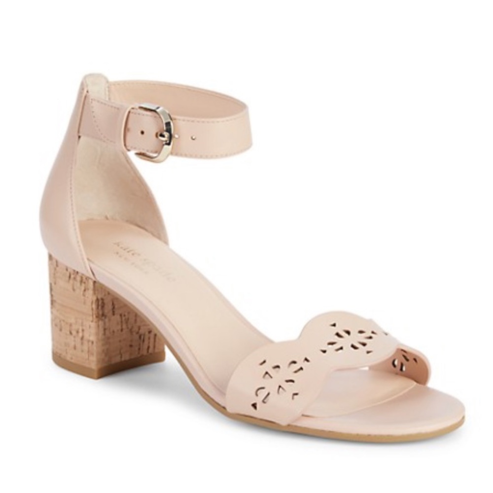 Kate Spade Eyelet Leather and Cork Heels Size 7.5